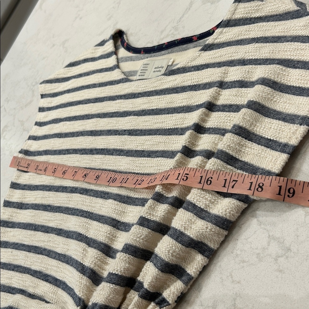 Anthropologie Saturday Sunday Striped Yael Side Tie Dress Shift Terrycloth - Picture 10 of 14